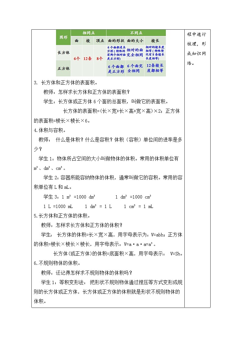 9.3 总复习 图形与几何（教案）-2023-2024学年五年级下册数学人教版02