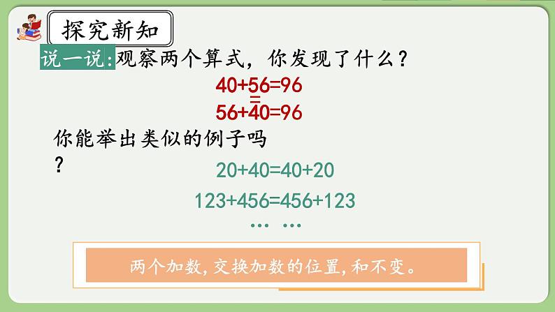 人教版数学四年级下册 3.1《加法运算律》课件+教案+练习05