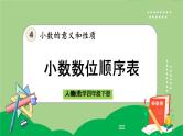 人教版数学四年级下册 4.1.2《小数数位顺序表》课件+教案+练习