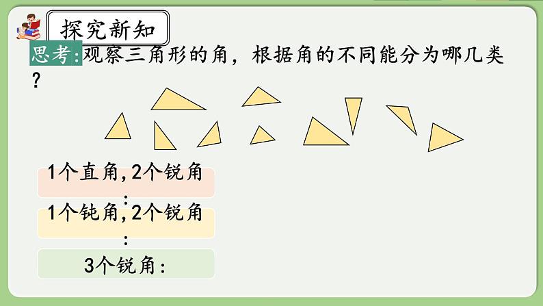 人教版数学四年级下册 5.4《三角形的分类》课件+教案+练习05