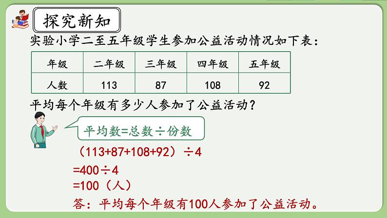 人教版数学四年级下册 10.4《平均数与复式条形统计图》课件+教案+练习05