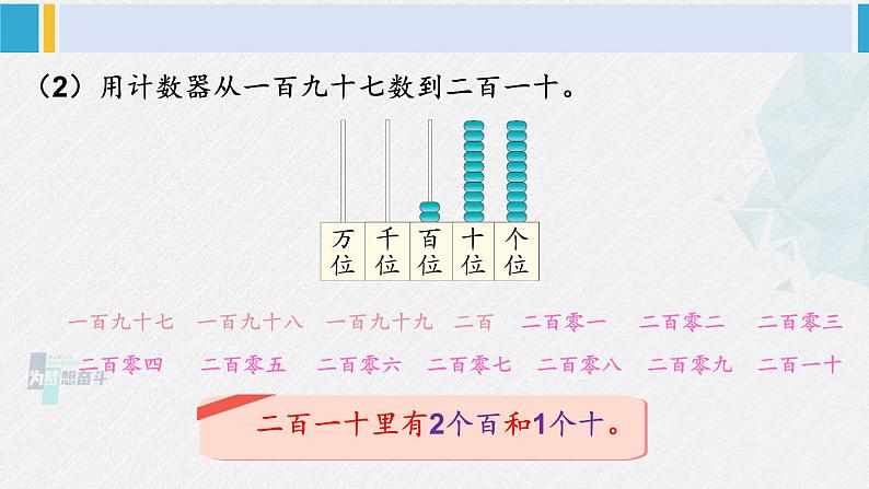 西南师大版二年级数学下册 一 万以内数的认识第2课时 数数(2) (课件)04