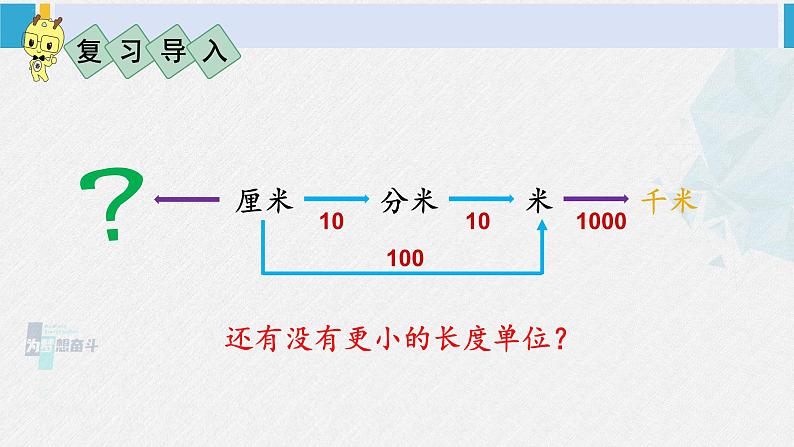 西南师大版二年级数学下册 二 千米的认识     2. 认识毫米 (课件)02