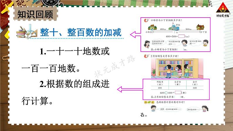 西南师大版二年级数学下册 八 总复习      2.三位数的加减法 (课件)第4页