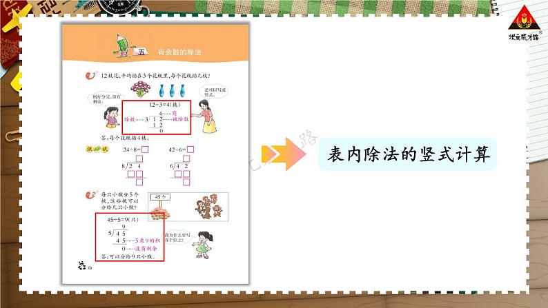 西南师大版二年级数学下册 八 总复习      5.有余数的除法 (课件)03