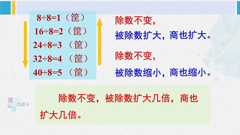 西南师大版三年级数学下册 3 三位数除以一位数的除法         第5课时 商的变化规律 (课件)05