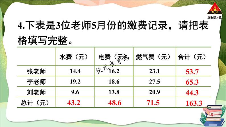 西南师大版三年级数学下册 5 小数的初步认识          练习十九 (课件)05