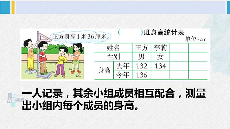 西南师大版四年级数学下册 8 平均数          综合与实践 我们长高了 (课件)05