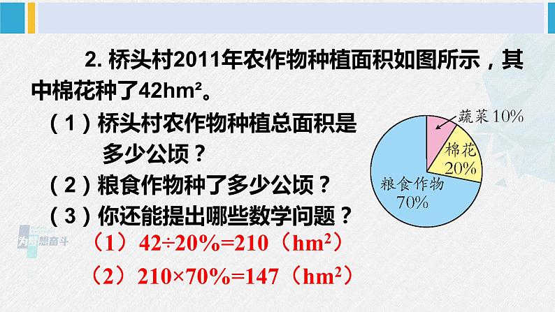 西南师大版六年级数学下册 四 扇形统计图   练习十五 (课件)第3页