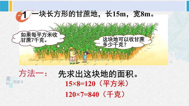 西南师大版三年级数学下册 2 长方形和正方形的面积        4.问题解决 (课件)02