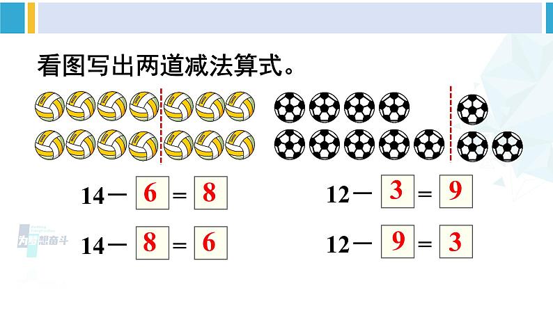 人教版一年级下册数学下册 2 20以内的退位减法 整理和复习（2）（课件）第3页