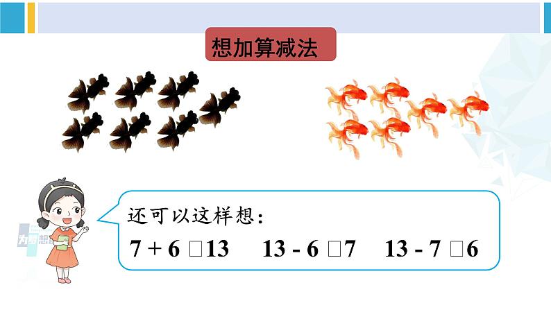 人教版一年级下册数学下册 2 20以内的退位减法 第3课时 十几减7、6（课件）第8页