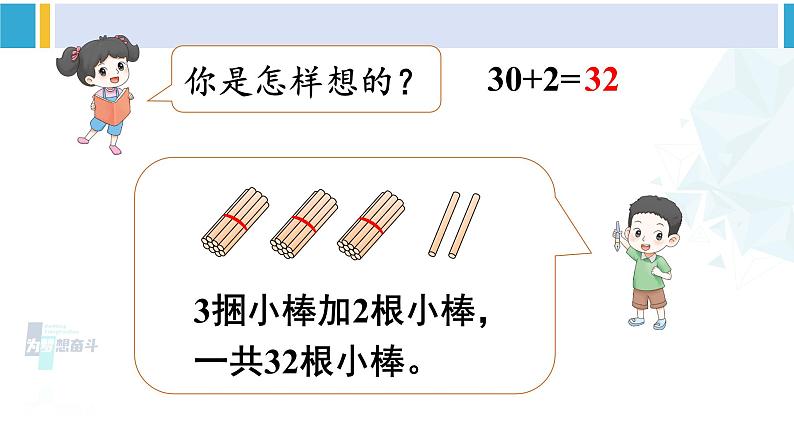 人教版一年级下册数学下册 4 100以内数的认识  第7课时 整十数加一位数及相应的减法（课件）第6页