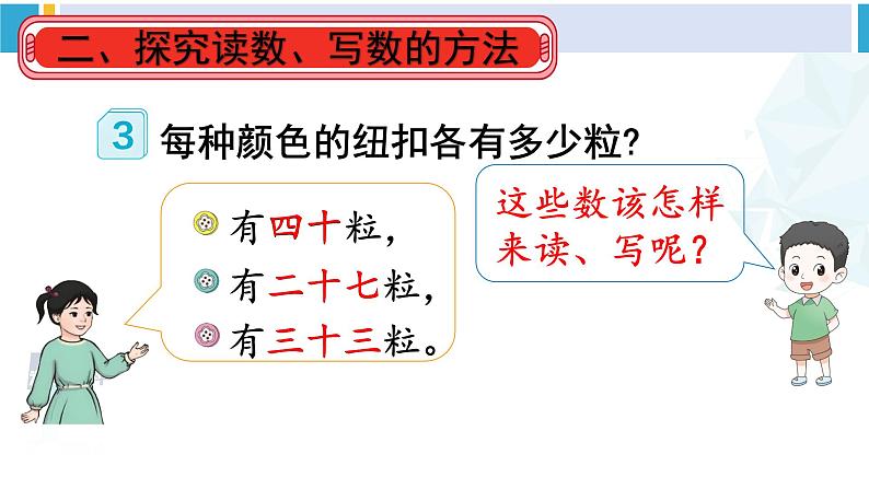 人教版一年级下册数学下册 4 100以内数的认识  第2课时 读数和写数（课件）06