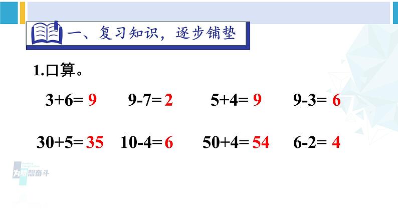 人教版一年级下册数学下册 6 100以内的加法和减法（一）   1.整十数加、减整十数（课件）第2页