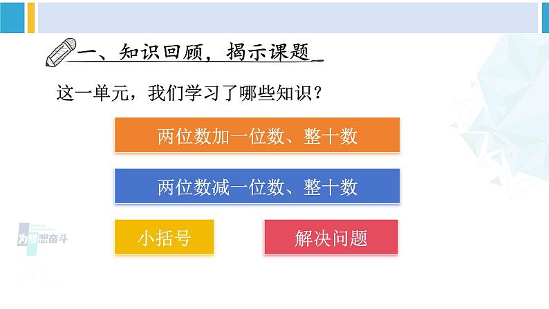 人教版一年级下册数学下册 6 100以内的加法和减法（一）   整理和复习（1）（课件）第2页