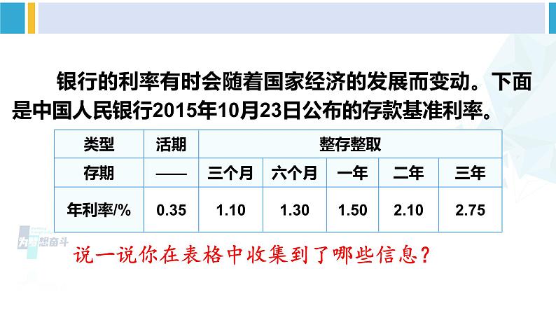 人教版六年级下册数学下册 2 百分数（二） 第4课时 利率（课件）第8页