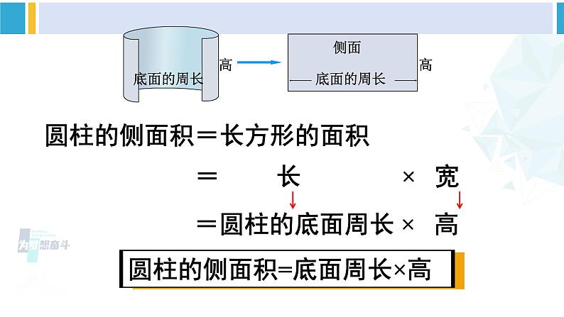 人教版六年级下册数学下册 3 圆柱与圆锥 第3课时 圆柱的表面积（1）（课件）第6页