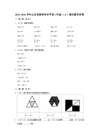 山东省泰安市东平县2023-2024学年三年级上学期期末数学试卷