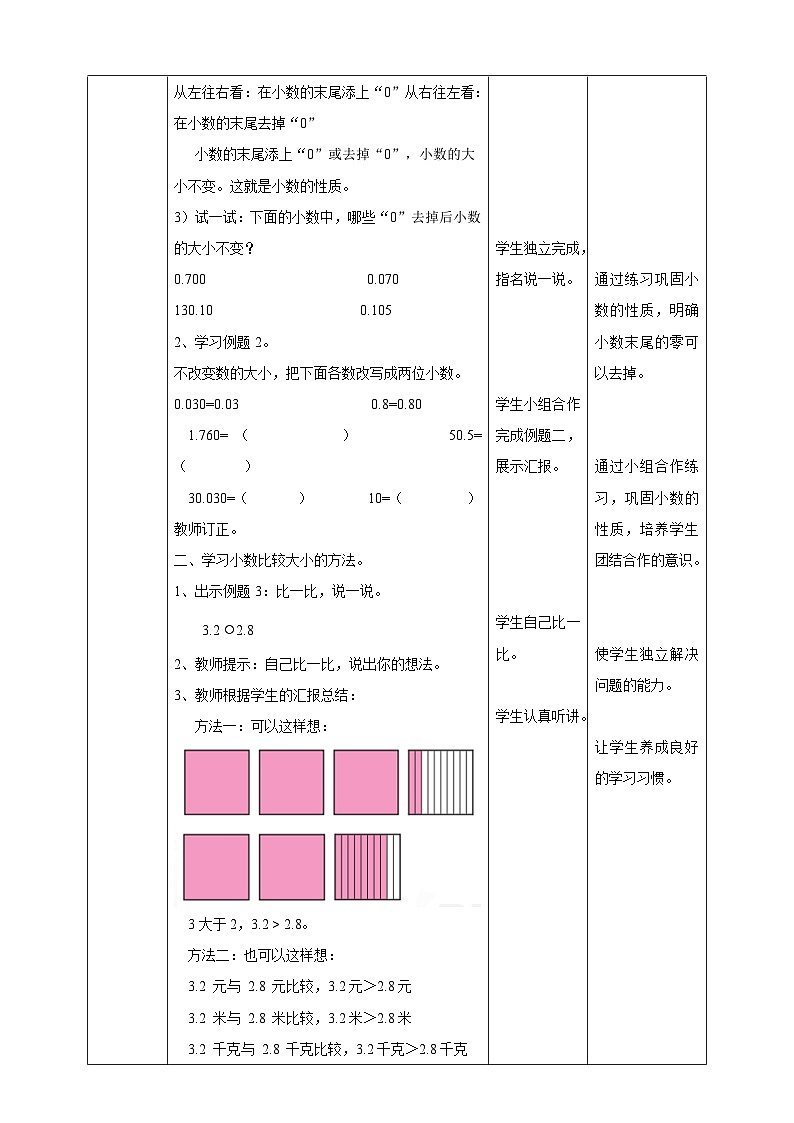 四下第五单元第二课时小数的性质（教学设计）03