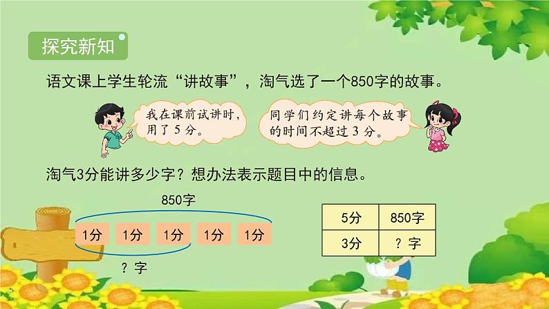 北师大版三年级数学下册 1.8《讲故事》课件第2页