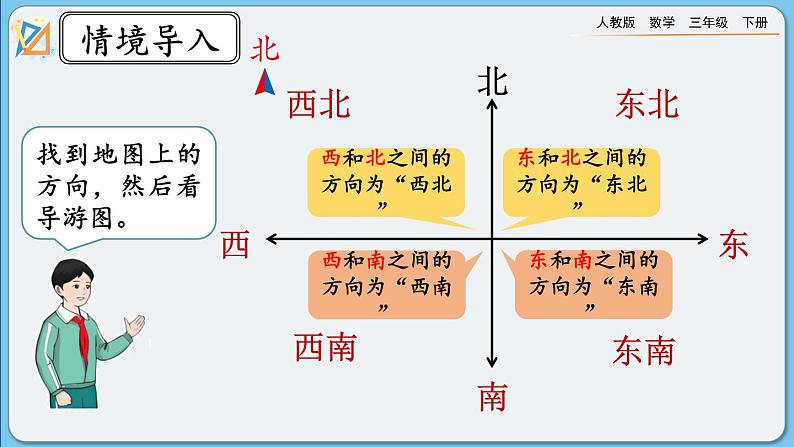 人教版数学三年级下册 1.4《认识简单的路线图》课件+教案+练习03