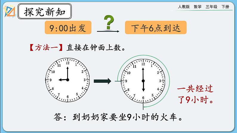 人教版数学三年级下册 6.4《计算简单的经过时间》课件+教案+练习05