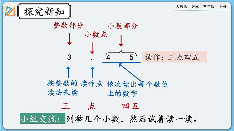 人教版数学三年级下册 7.1《小数的初步认识》课件+教案+练习05