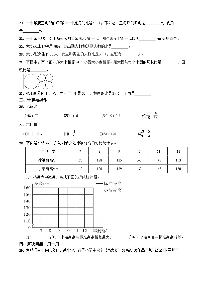 广东省深圳市龙岗区2023-2024学年六年级上学期数学学科素养形成阶段巩固（5~6）11月月考试卷03