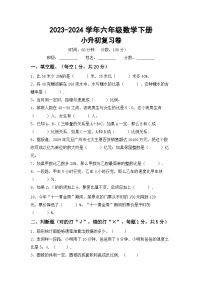 小升初复习(试题)-2023-2024学年+六年级下册数学北京版.2