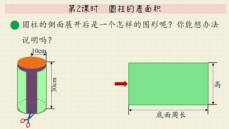 北师大版数学六年级下册 第1单元 第2课时  圆柱的表面积  PPT课件第8页