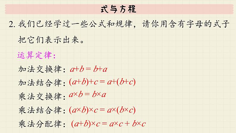 北师大版数学六年级下册 专题三 统计与概率 （三） 式与方程  PPT课件06