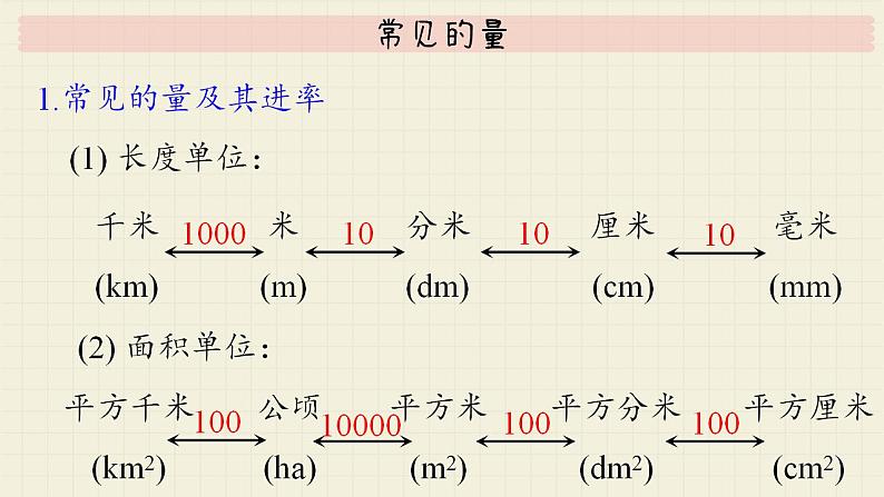 北师大版数学六年级下册 专题三 统计与概率 （五） 常见的量  PPT课件第5页