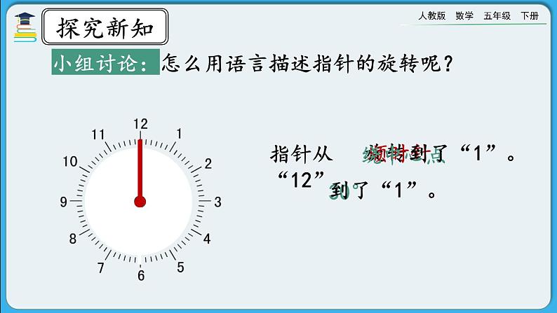 人教版数学五年级下册 5.1《图形旋转的方向和角度》PPT课件第6页