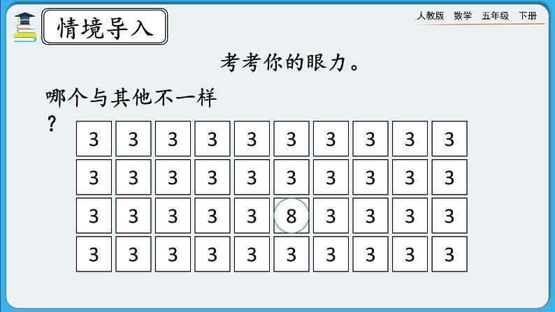 人教版数学五年级下册 8.1《“找次品”问题的基本解决策略和方法》PPT课件第3页