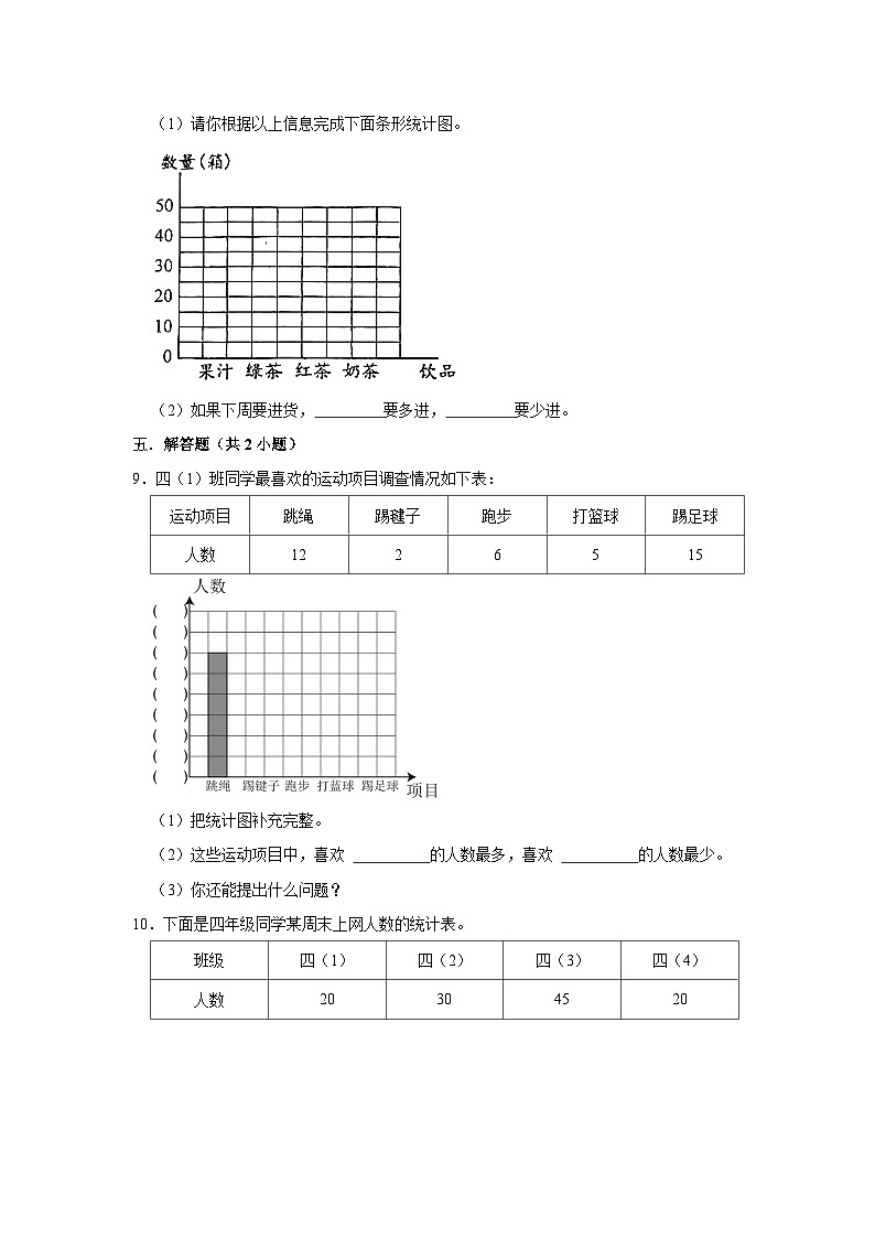 6.2栽蒜苗（一）(进阶篇)2023-2024学年下学期小学数学北师大新版四年级同步分层作业02