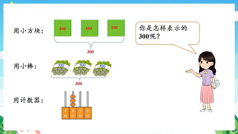 人教版数学二年级下册 7.1《1000以内数的认识》课件+教案+分层练习+课前课中课后任务单07