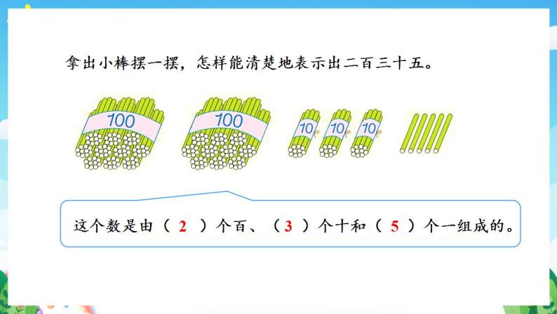 人教版数学二年级下册 7.2《1000以内数的读写》课件+教案+分层练习+课前课中课后任务单07