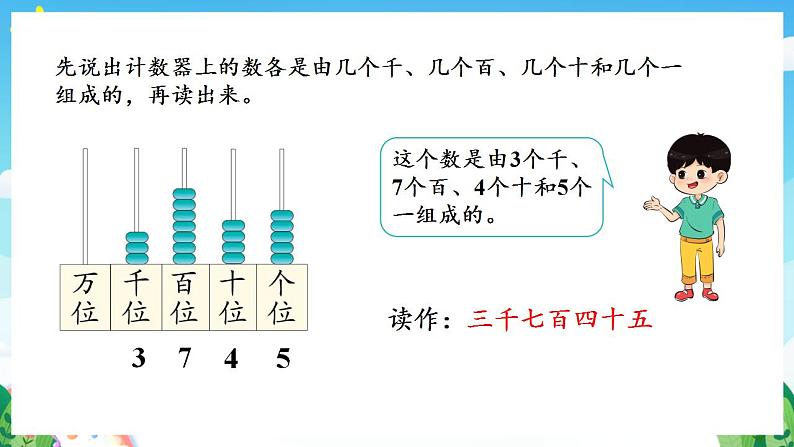 人教版数学二年级下册 7.5《万以内数的读写》课件+教案+分层练习+课前课中课后任务单05