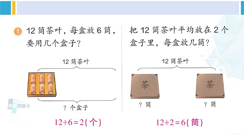 人教版二年级数学下册 2 表内除法（一） 练习五（教学课件）第2页