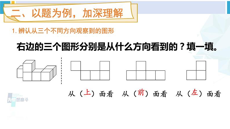 人教版五年级数学下册 1 观察物体（三） 练习课（教学课件）第4页