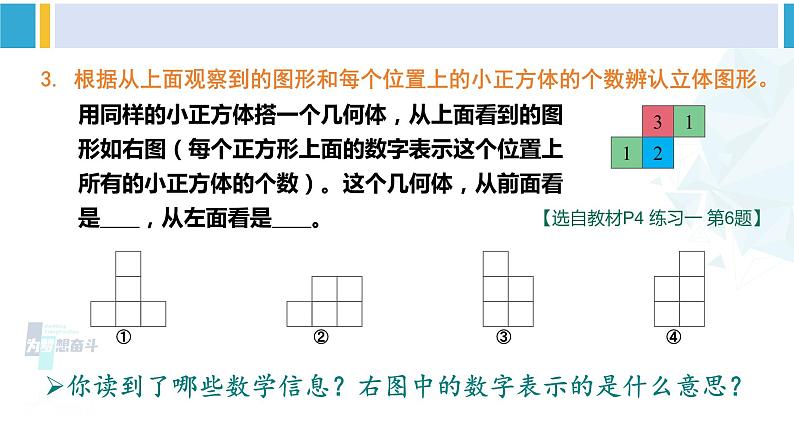 人教版五年级数学下册 1 观察物体（三） 练习课（教学课件）第7页