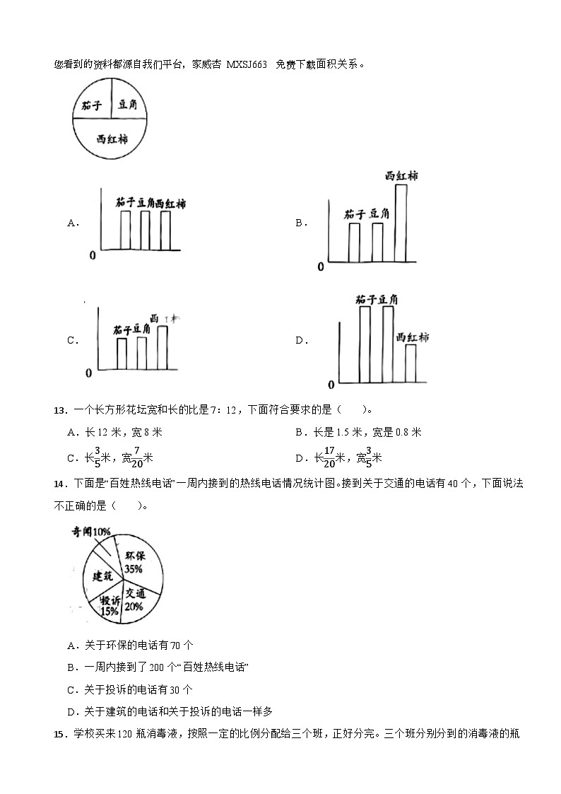 河北省邯郸市临漳县南东坊镇中心校2023-2024学年六年级上学期数学月考试卷02