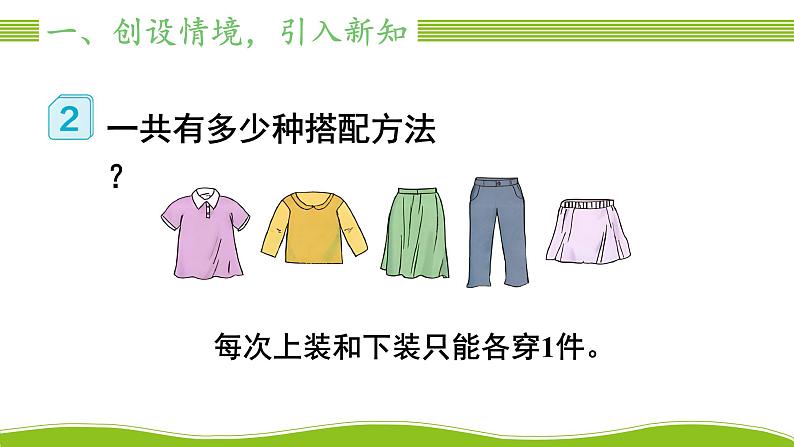 人教版三年级数学下册 8 数学广角——搭配（二）2.搭配问题（教学课件）第1页