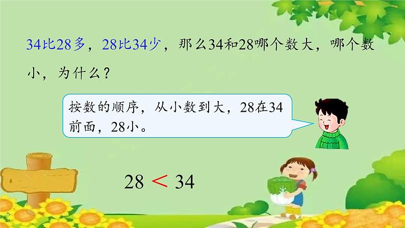 冀教版数学一年级下册 第三单元 100以内数的认识-第六课时 数的大小 课件06