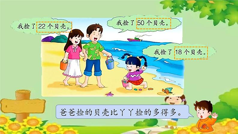 冀教版数学一年级下册 第三单元 100以内数的认识-第七课时 多一些、多得多、少一些、少的多 课件第6页