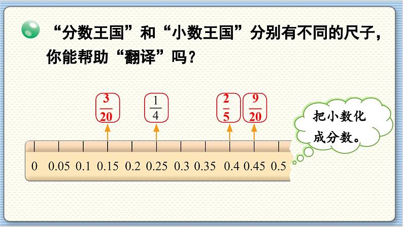 数学北师5（下）第1单元 第3节  “分数王国”与“小数王国” 课件第8页