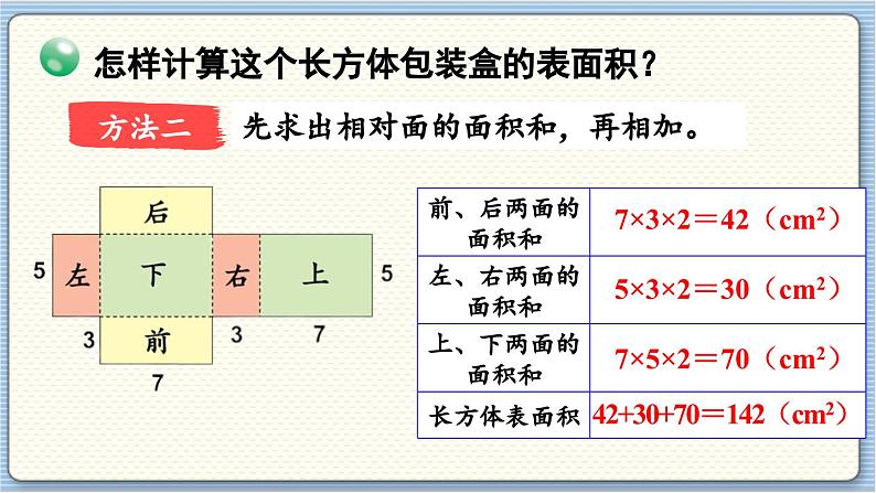 数学北师5（下）第2单元 第3节 长方体的表面积 课件第8页