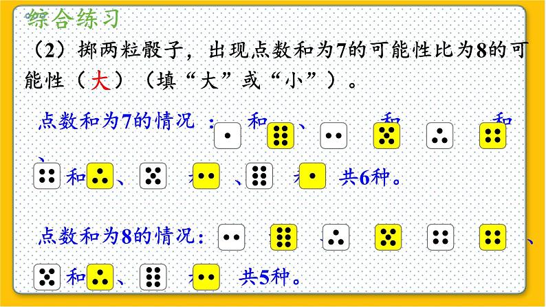 数学北师6（下）总复习 三 统计与概率  2.可能性 课件第6页