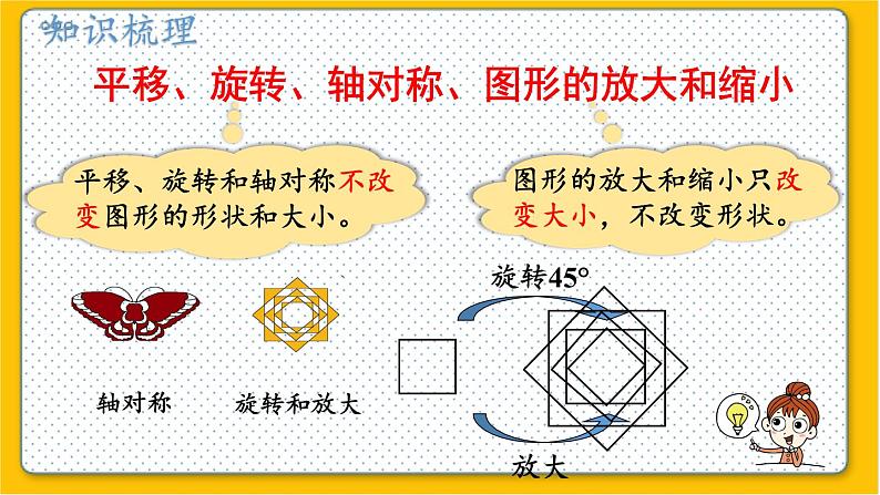 数学北师6（下）总复习 二 图形与几何  3.图形的运动 课件08